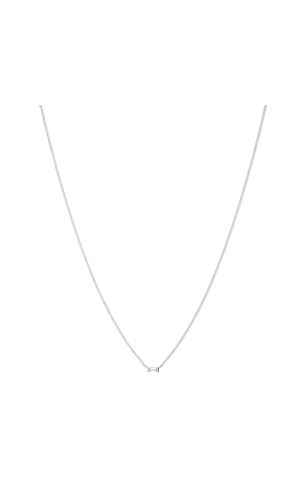 Collier – White – Laiton plaqué argent 10 microns