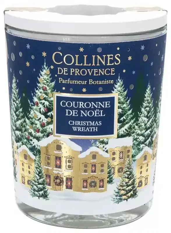 Collines de Provence Bougie 180 g Cannelle Orange – Senteur Couronne de Noël