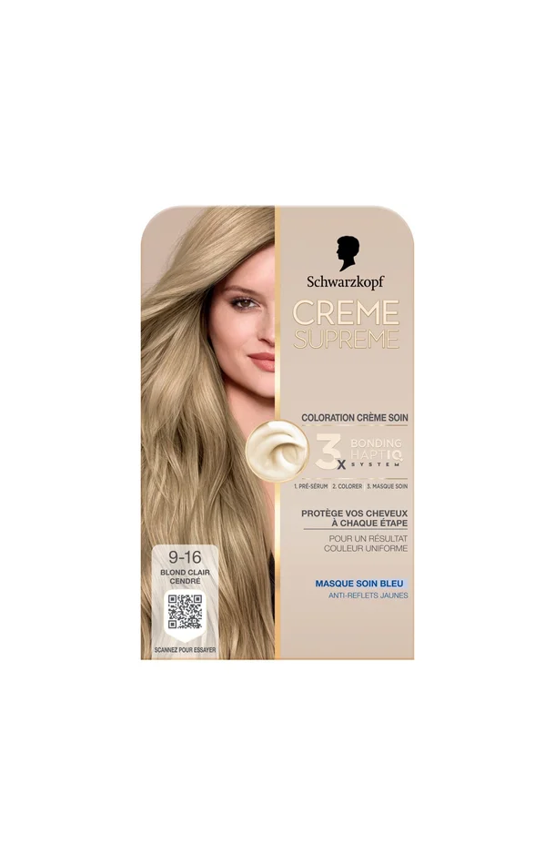 Coloration – Crème supreme – 9-16 Blond clair cendré