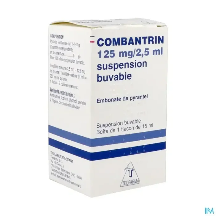 Combantrin 125mg/2ml5 suspension buvable 15ml