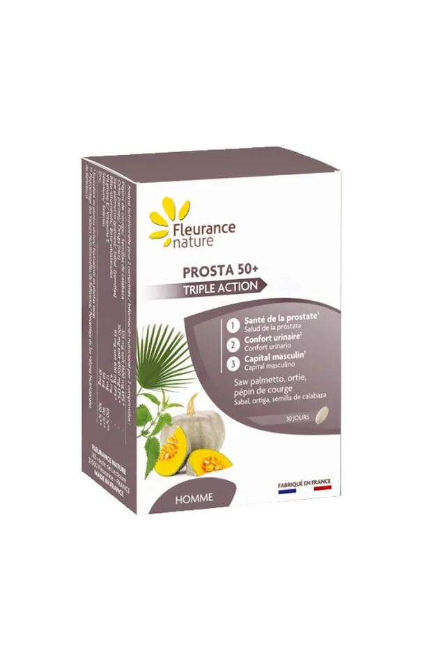 Compléments alimentaires – Prosta 50+, confort urinaire & équilibre testostérone – Homme – 1 mois