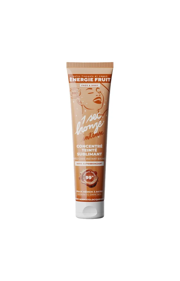 Concentré teinté sublimant bio – Cacao – Visage & corps – 100 ml