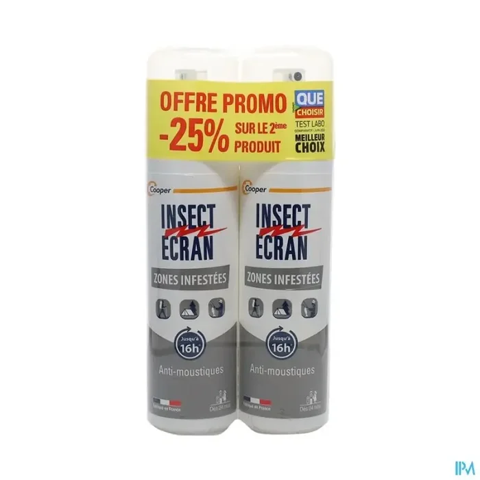 Cooper insect ecran zones infectees 100ml x2 -25%