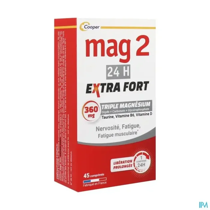 Cooper mag 2 24h extra fort comprime 45