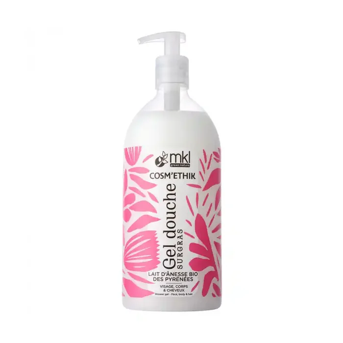 COSM‘ÉTHIK GEL DOUCHE SURGRAS LAIT D‘ÂNESSE BIO DES PYRÉNÉES 1L MKL