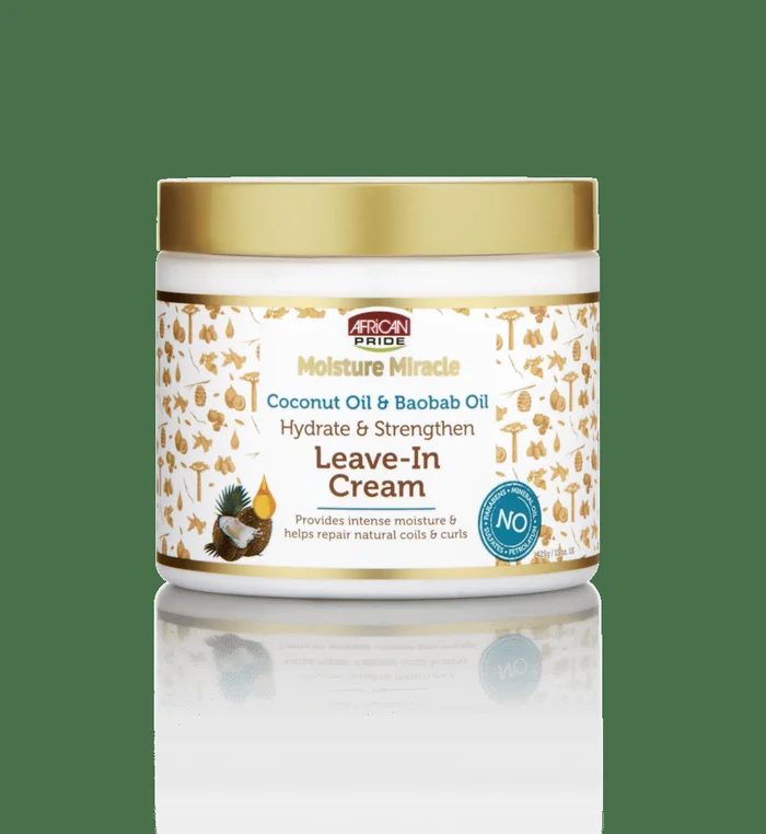 Crème sans rinçage à l’huile de noix de coco et à l’huile de baobab Moisture Miracle 425g