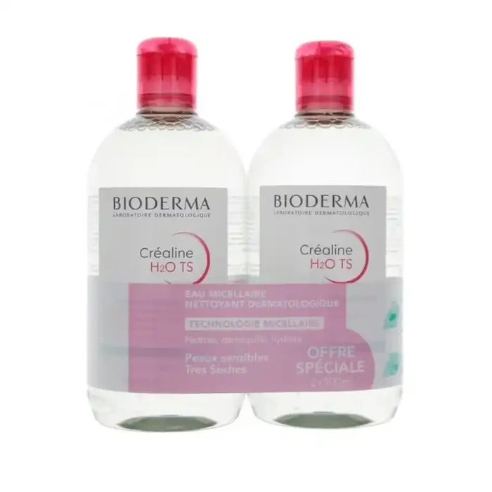 CRÉALINE H2O TS LOT DE 2 X 500 ML BIODERMA