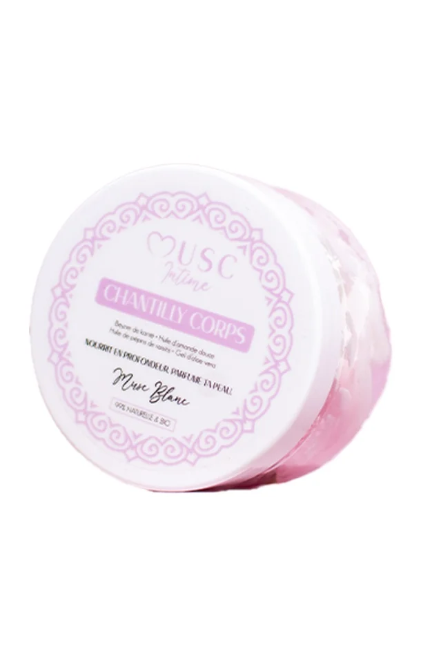 Crème corporelle bio – Chantilly bicolore – Musc blanc – 100 g