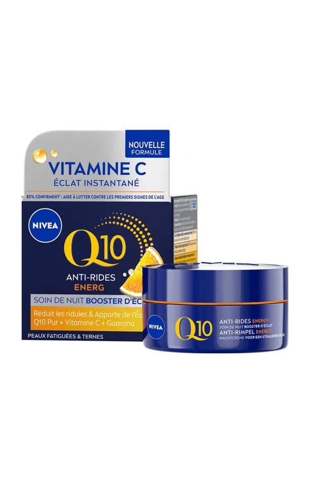 Crème de nuit hydratante raffermissante – Q10 Energy – Peaux matures – 50 ml