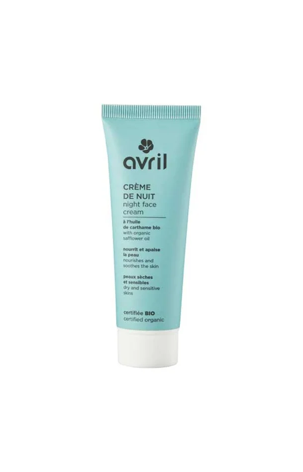 Crème de nuit nourrissante & protectrice bio – Peaux sèches & sensibles – Visage