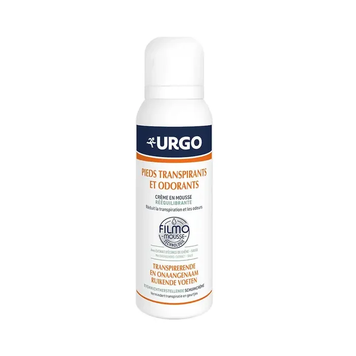 CREME EN MOUSSE PIEDS TRANSPIRANTS et ODORANTS 125ML URGO