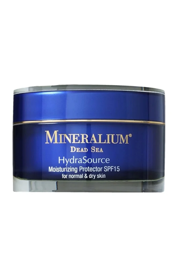 Crème hydratante SPF15 – Minéraux de la mer Morte – Hydra source – Peaux normales à sèches – 50 ml