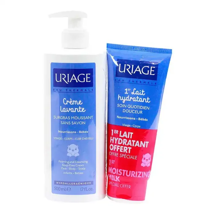 Crème lavante 500ml & 1er lait hydratant 200ml offert