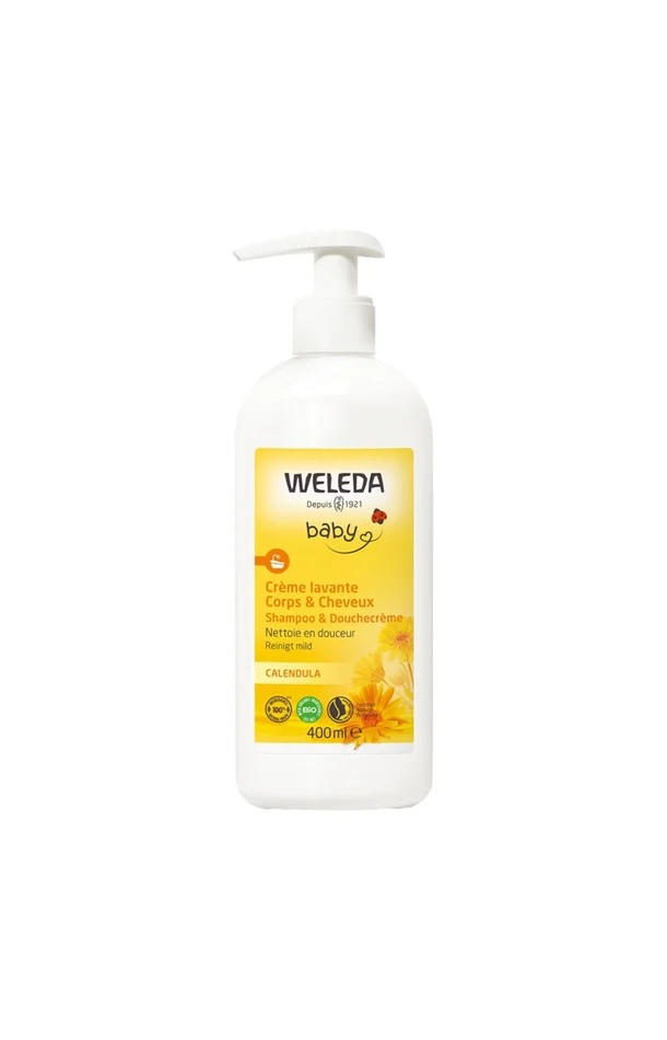 Crème lavante bio – Calendula – Bébé – 400 ml