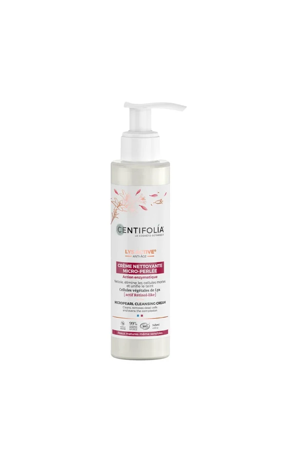 Crème nettoyante anti-âge micro-perlée bio – Lys Active – Peaux matures – 145 ml