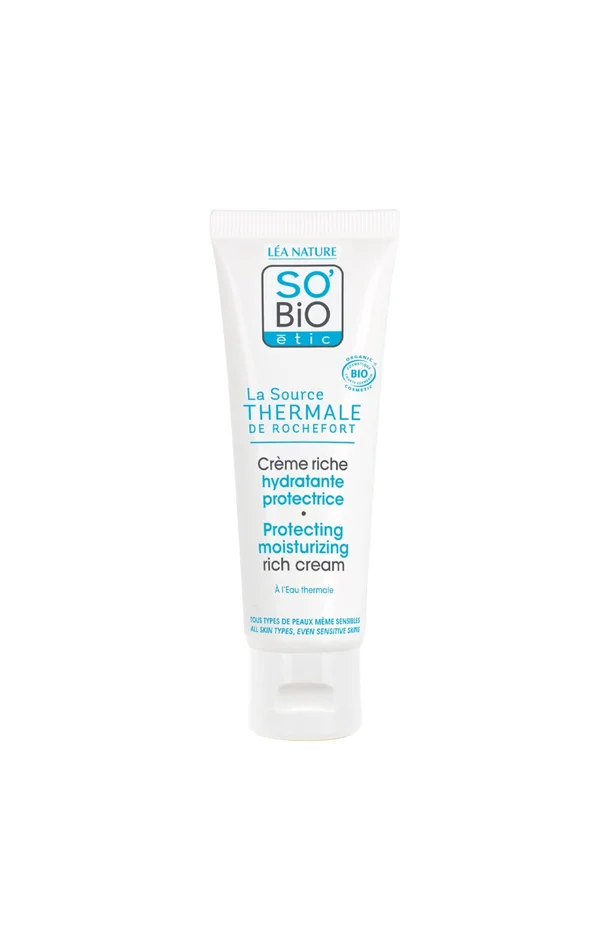 Crème riche hydratante bio – Eau thermale – Visage