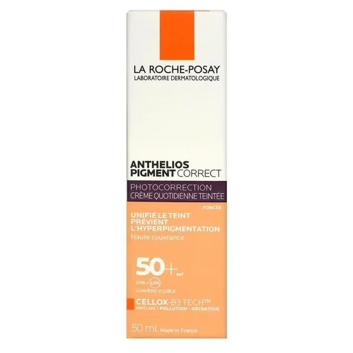 Crème solaire spf 50 anti-taches teintée Anthelios pigment correct 50 mL La Roche Posay
