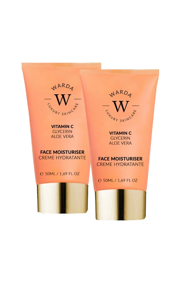 Crèmes de jour hydratantes – Vitamine C – Visage – 2 x 50 ml