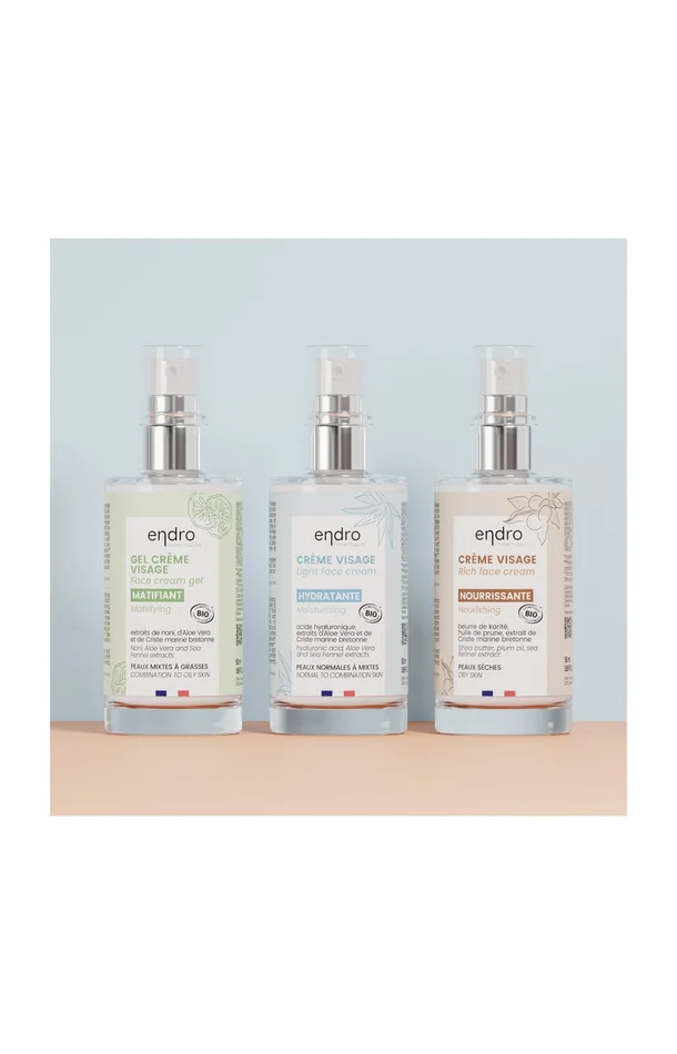 Crèmes nourrissante, hydratante & matifiante – Peaux mixtes & sèches – 3 x 50 ml
