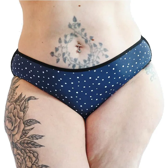 Culotte menstruelle réglable en coton – Eos – Flux légers à moyens – Bleu marine