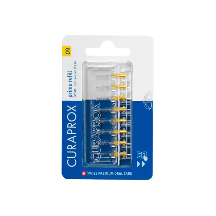 Curaprox CPS 09 Prime brossette interdentaire jaune boite de 8