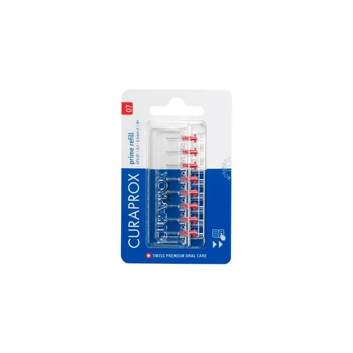 Curaprox CPS – 07 Prime Recharge Brossettes Interdentaires Rouges, x8