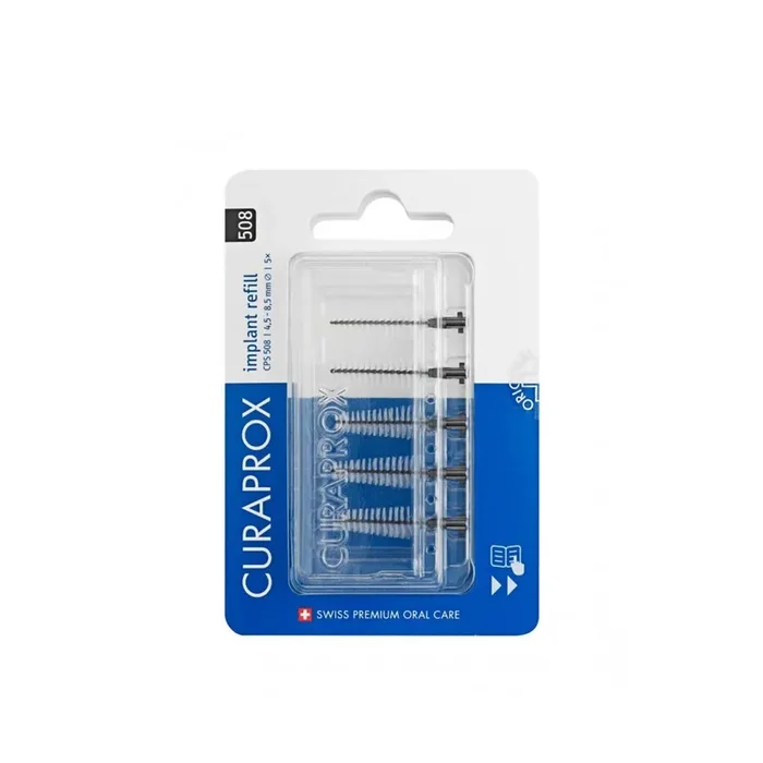 Curaprox RECHARGES BROSSETTES INTERDENTAIRES IMPLANT, TAILLE 508, 4 PCS.