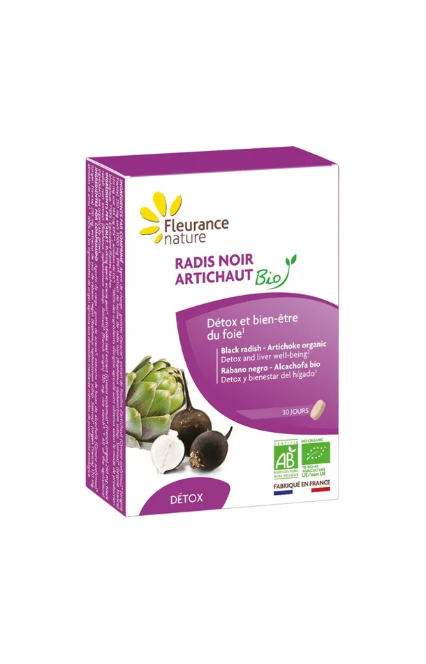Cure détox & bien-être du foie bio – Radis noir & artichaut – 1 mois