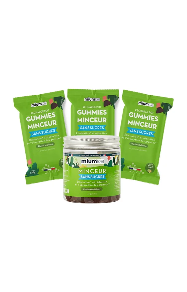 Cure gummies minceur – Pomme & vanille – Sans sucres – 3 mois