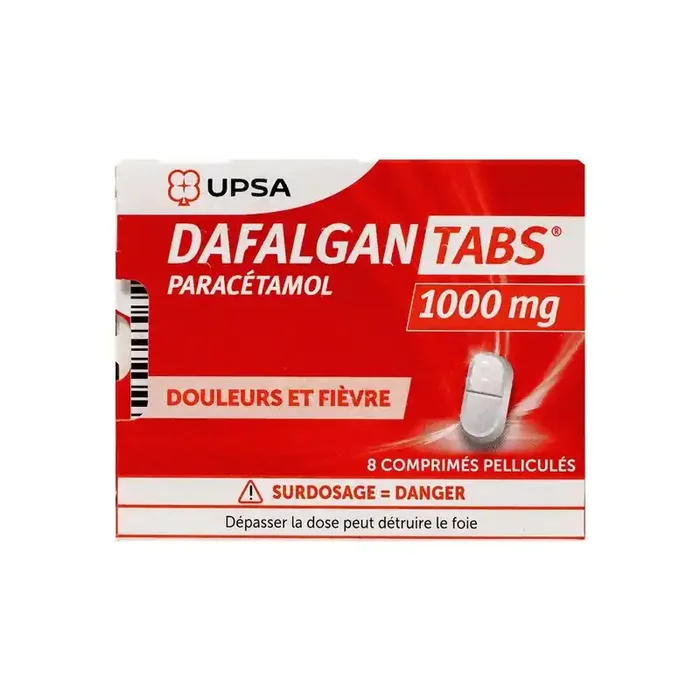 Dafalgantabs 1000mg 8 comprimes pellicules