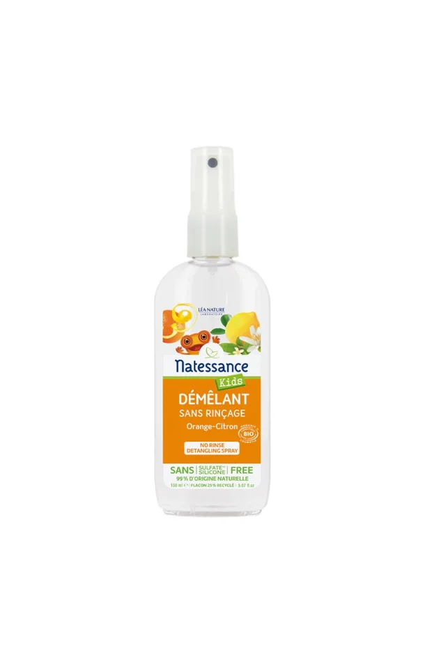 Démêlant sans rinçage bio – Orange-citron – Enfant – 150 ml