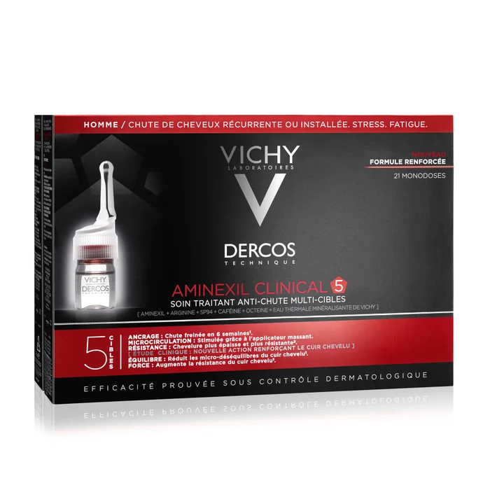 Dercos Technique Homme – Soin Traitant Anti-Chute Global 21×6 ml