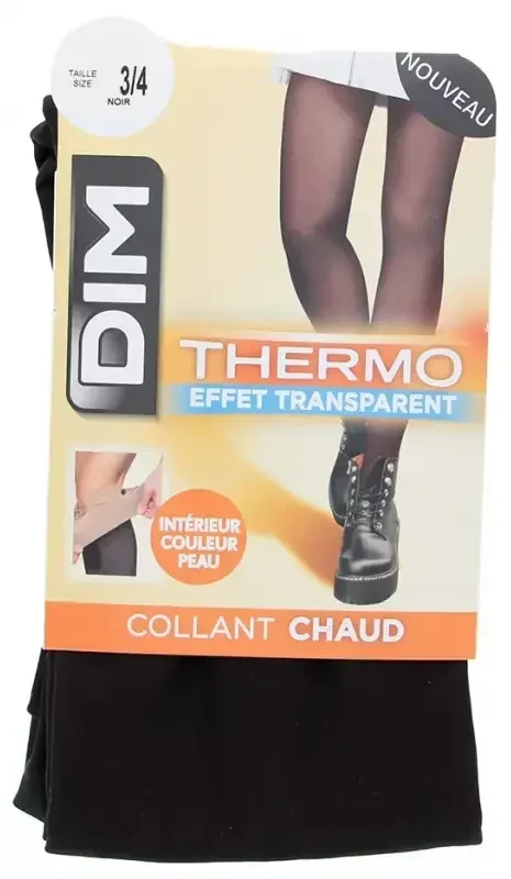 DIM Collant Thermo Effet Transparent 1 PAIRE – Taille 3/4