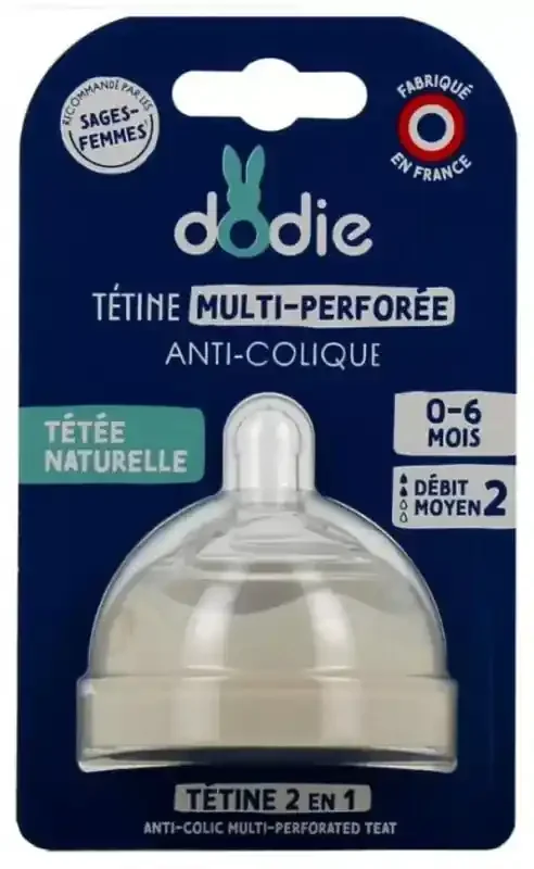 Dodie Tétine Multi-Perforée Anti-Colique D2 0-6M
