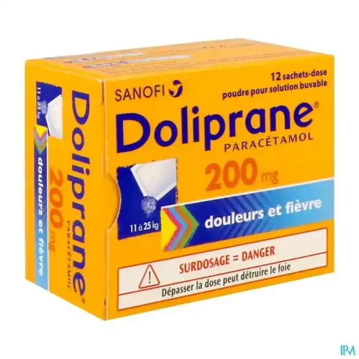 Doliprane 200mg poudre pour solution buvable sachet