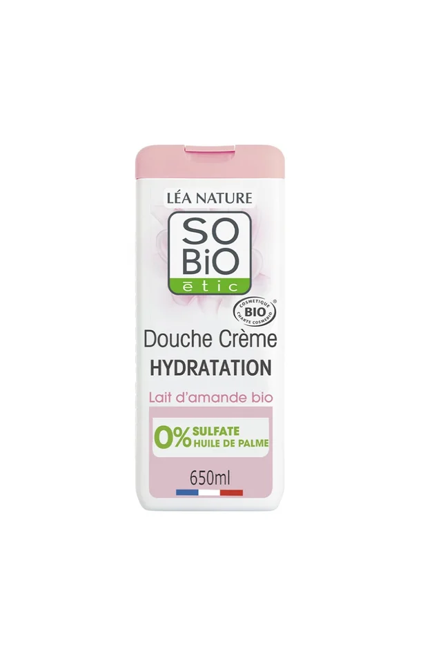 Douche crème bio hydratante – Lait d’amande – 650 ml