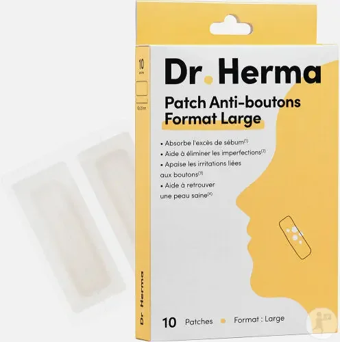 Dr.Herma Patch Anti-boutons Format Large – 10 patchs