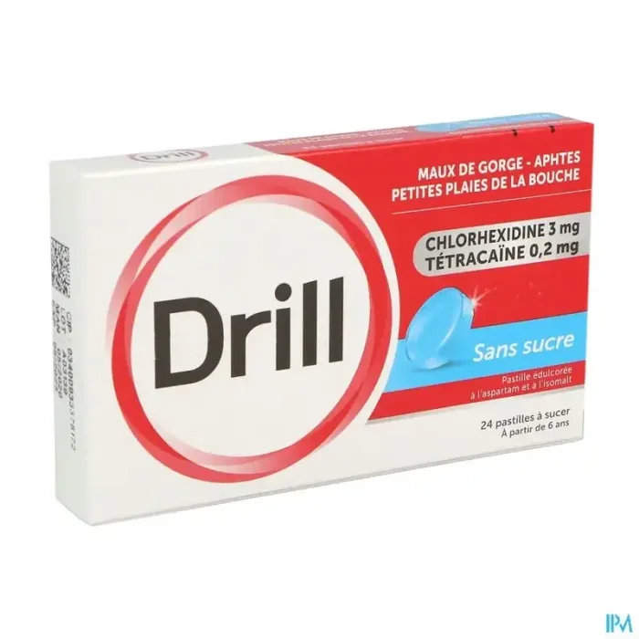 Drill sans sucre pastille à sucer 24