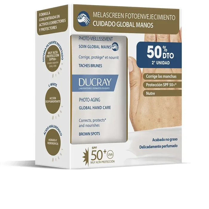 Ducray, MELASCREEN fotoinvecchiamento globale per la cura delle mani SPF50+ duo