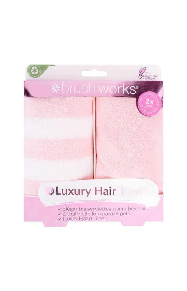Duo de serviettes microfibres – Cheveux – Rose