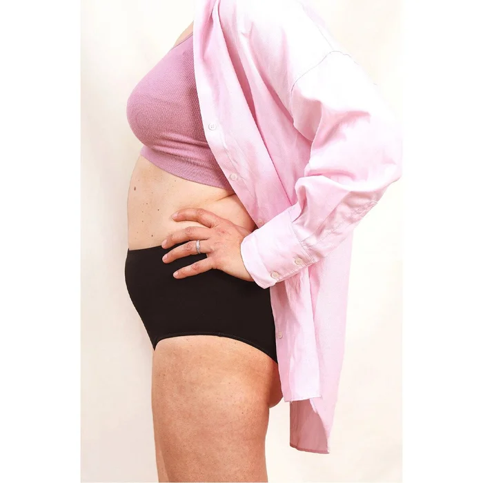 Duo de shortys menstruels – Nina – Flux moyens -Noir