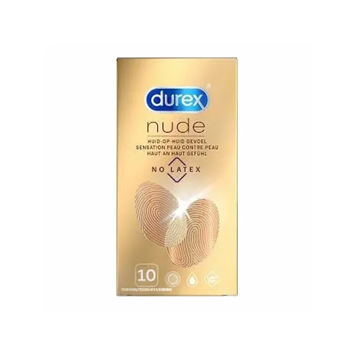 Durex Nude sans latex sensation peau contre peau 10 preservatifs