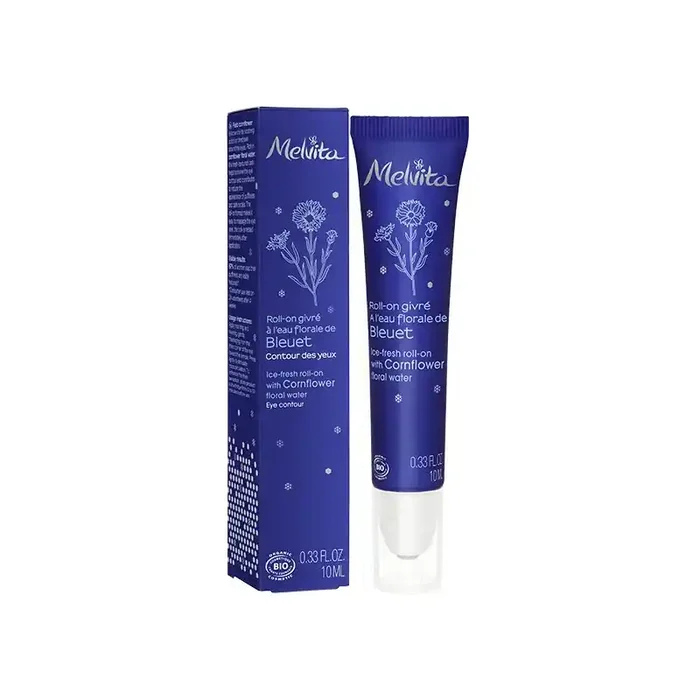 EAU FLORALE BLEUET BIO ROLL ON GIVRÉ CONTOUR YEUX 10ML MELVITA