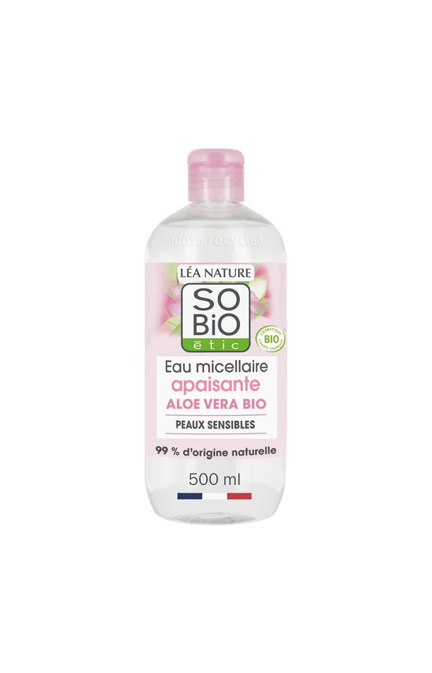 Eau micellaire apaisante bio – Aloe vera – Peaux sensibles & réactives