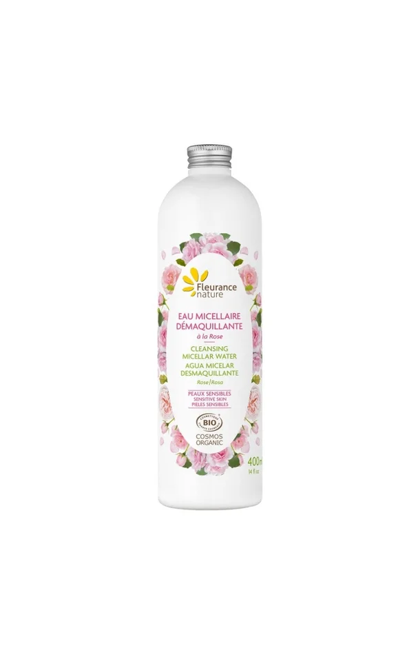 Eau micellaire démaquillante bio – Rose – Peaux sensibles