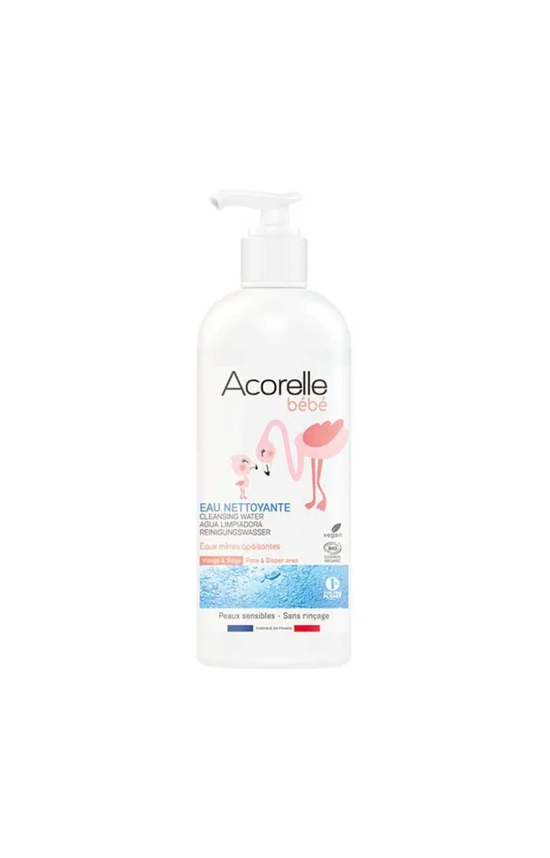 Eau nettoyante sans rinçage bio – Aloe vera & glycérine végétale – Bébé – 500 ml