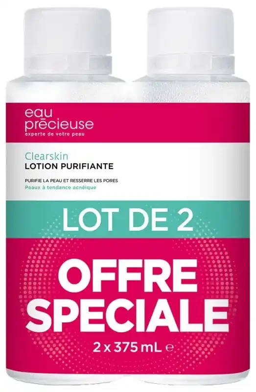 Eau Précieuse Lotion Purifiante (Peaux à Tendance Acnéique) Lot de 2 x 375 ml
