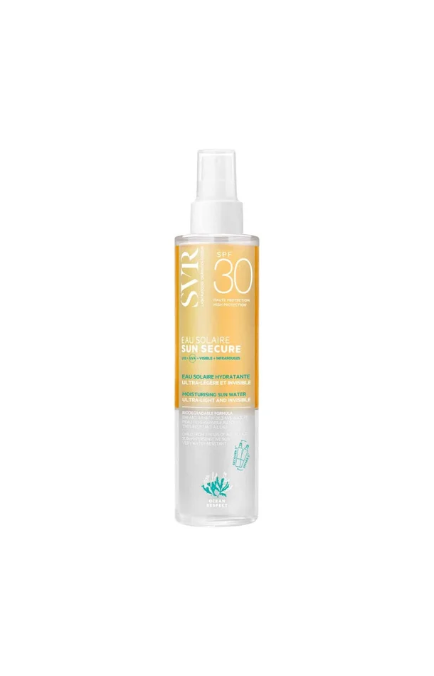 Eau solaire SPF 30 – Sun Secure – Niacinamide & vitamine E – Visage & corps – 200 ml
