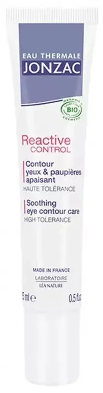 Eau thermale Jonzac REactive Control Contour Yeux & Paupières Apaisant Peaux Intolérantes Bio 15 ml