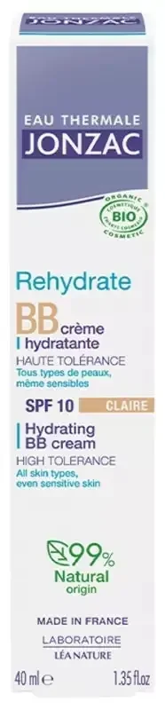 Eau Thermale Jonzac Rehydrate BB Crème Hydratante Bio 40 ml – Teinte Claire